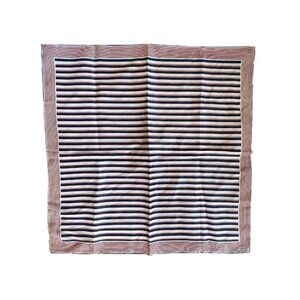 Vintage 1980's ROBINSON & GOLLUBER Red White Blue Rolled Edge Square Scarf